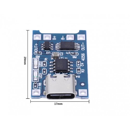 Ładowarka USB Type-C 1A Li-pol 18650 TP4056